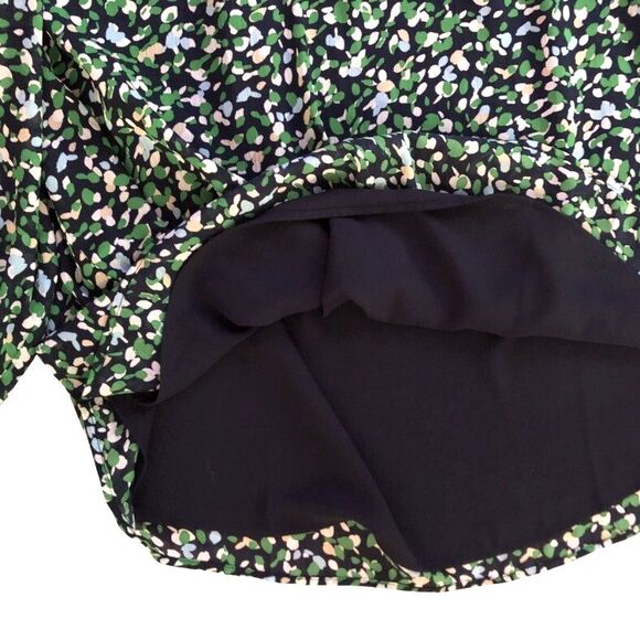 Chicos Abstract Dot Print Blouse Size 3 Womens XL Navy Kelly Semi Sheer Tunic - Picture 12 of 16